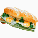 Bánh mì ốp la 2 trứng 
