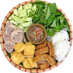 Bún đậu mắm tôm (đậu, thịt, chả cốm)