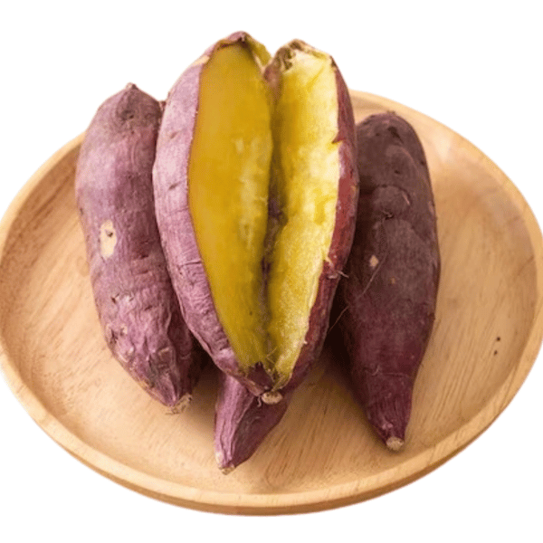 Củ khoai lang, ruột vàng, luộc